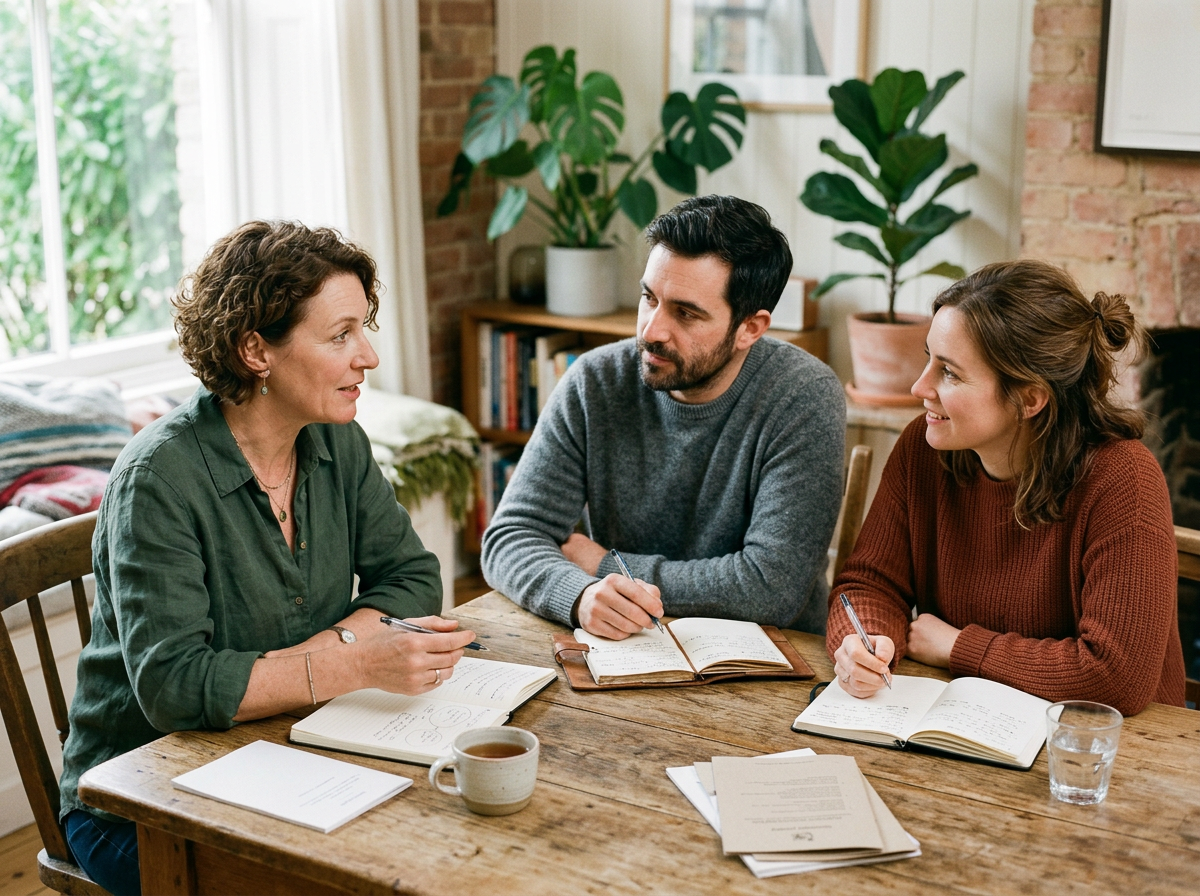 Spokojna rozmowa specjalistki z klientami
