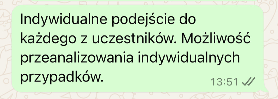 Opinia uczestniczki warsztatu Dziecko w rozwodzie o indywidualnym podejściu