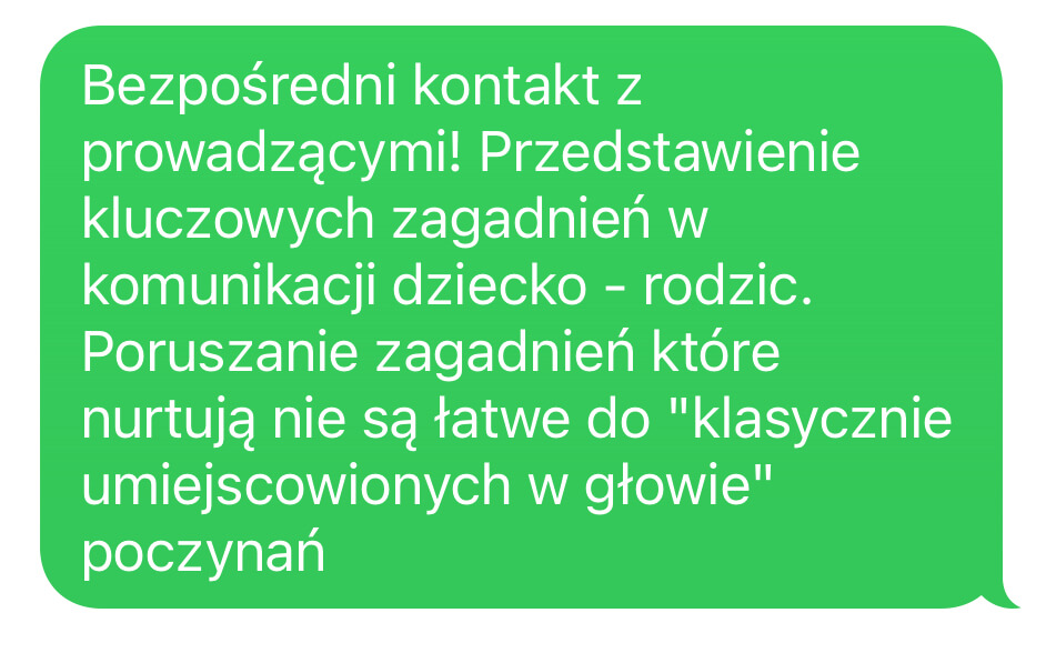 Opinia uczestniczki warsztatu Dziecko w rozwodzie o połączeniu wiedzy prawnej i psychologicznej